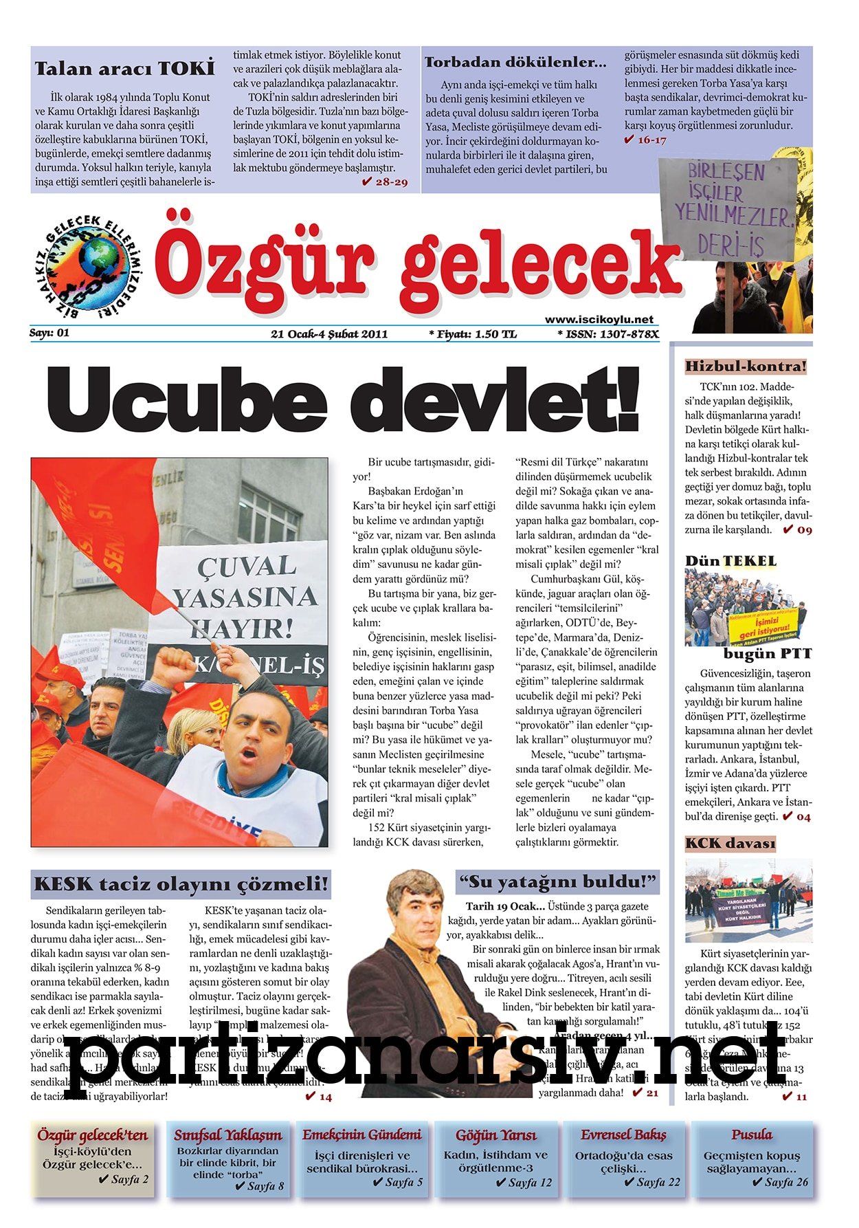 Özgür Gelecek Sayı 1 4 Şubat 2011